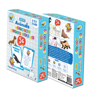 Cartes flash double face Biplob's 28, taille personnalisée, animaux arctiques avec images et rimes imprimées, matériau papier éducatif - Product Image 6
