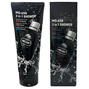 Gel douche moussant 3-en-1 rafraîchissant pour homme 200 ml avec collagène et contrôle du sébum pour le visage, le corps et les cheveux - Soin multi-usage pour la peau et les cheveux - Product Image 2