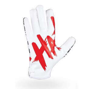 Gants de football américain en cuir synthétique doré avec revêtement en silicone, excellente adhérence, antidérapants, à doigts complets, paire de gants de sport - Product Image 5