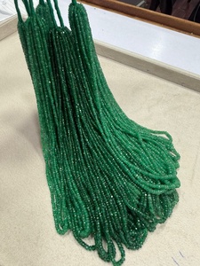 Cuentas facetadas de esmeralda natural de Zambia AAA de 3-4 mm, 16 pulgadas, piedra preciosa natural para la fabricación de joyas a precio de mayorista. - Product Image 2