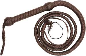 Látigo largo trenzado de cuero duradero para vaqueros, diseño para entrenamiento al aire libre o uso en espectáculos, látigo para cazadores - Product Image 3