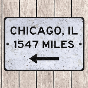 Targa Personalizzata in Metallo Vintage con Logo di Chicago, Souvenir per Viaggiatori (Servizio di Ritiro) - Product Image 2