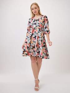 เดรสลำลองผู้หญิงคุณภาพดีไซน์ใหม่ระดับไฮเอนด์ ผ้าเครปพิมพ์ลายดอกไม้ สไตล์ใหม่ แขนยาวปานกลาง เซ็กซี่ - Product Image 5