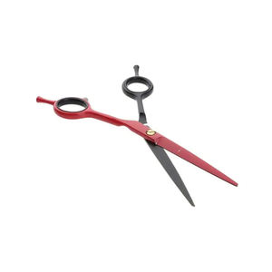 Ciseaux de barbier professionnels en acier inoxydable de 6,5 pouces, design bicolore, pliables, légers, à bord tranchant, outil de coiffure pour salon et maison - Product Image 2