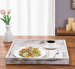 Plateau de service en bois blanc vieilli de bonne conception Nouveau style pour plateau de service alimentaire et plateau de service à thé Décoratif Maison Cuisine - Product Image 3