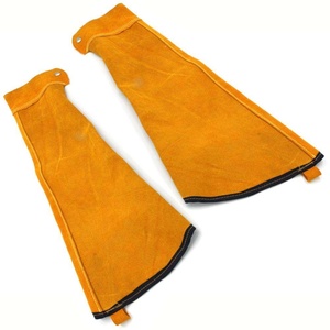 JNM SAFETY JNM-8061 Mangas de Cuero de Seguridad para Soldador con Certificación ISO ANSI/ISEA Nivel de Corte 2, Resistentes al Calor y a Desgarros, con Orificio para el Pulgar - Product Image 1