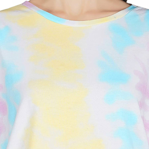 <b>Tie</b> Dye Printing Women's T-Shirts & Shorts <b>Sets</b> Casual Summer Wear Short Length 2 Piece Shorts twin <b>Set</b> Tracksuit In Low MOQ - Product Image 5