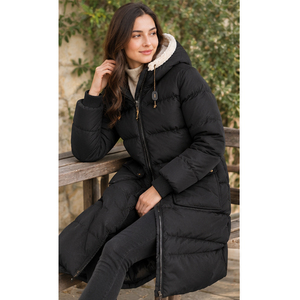 Nuevo Abrigo Largo Acolchado para Mujer Maktra 2026, Chaqueta de Invierno Negra con Capucha y Bolsillos Delanteros - Product Image 4