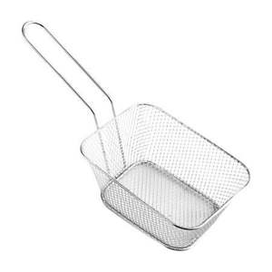 Cesta para rebozar clásica de acero inoxidable con mango largo para freír de forma segura y manipular alimentos con facilidad - Product Image 5