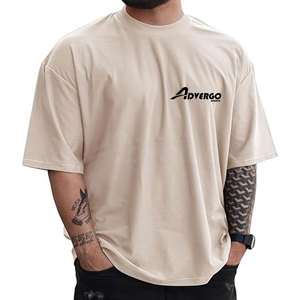 T-shirts oversize pour hommes, dernière collection Street Wear, 100% coton, couleur unie, taille adulte, coupe ample, imprimé. - Product Image 1