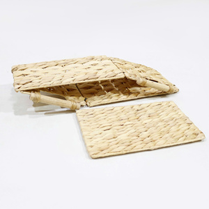 Bandeja Rectangular de Jacinto de Agua con 9 Compartimentos y Asas, Elegante Organizador de Estilo Natural de Fábrica Vietnamita - Product Image 2