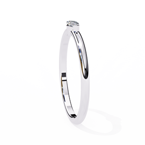 Anillo de Compromiso, Aniversario o Boda Clásico Minimalista con Diamante Corte Marquesa para Mujer, Oro de 10k, 14k o 18k - Product Image 5