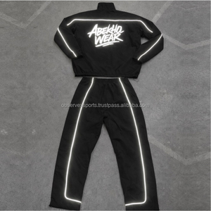 Conjunto Cortavientos Personalizado de Fabricante, Chaqueta con Cremallera y Bordado, Conjunto Deportivo, Pantalón de Nylon, Conjunto Cortavientos - Product Image 2