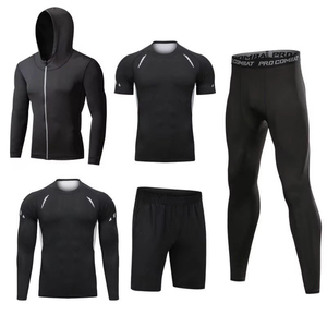 Conjuntos Deportivos de Compresión para Gimnasio, Venta al por Mayor, Conjunto de 5 Piezas de Compresión para Entrenamiento, Alta Calidad - Product Image 3