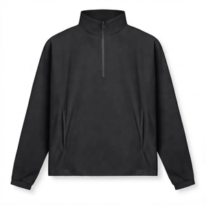 Sweat-shirt à col zippé 1/4 pour homme, coupe classique, en polyester doux, personnalisable, pour commandes en gros, fournisseur de vêtements - Product Image 2