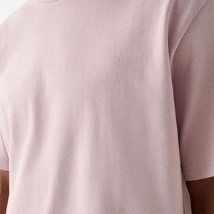 Boxy Men's T-Shirt 100% Cotton Baby Pink O-Neck Short Sleeve Breathable Canvas Fabric Casual Style at Wholesale Prices - Product Image 6