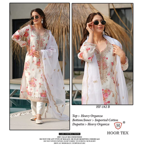 Shalwar Kameez de Moda, Estampado en Organza Pesada, Parte Inferior de Algodón, Dupatta, Elegante y Cómodo, Tallas XL XXL, Ropa Étnica India - Product Image 6