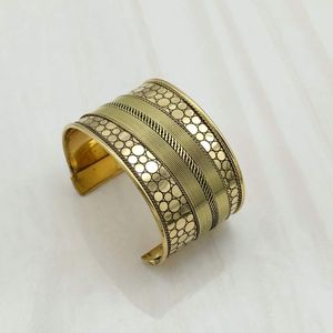 Trending Brass Cuff Chunky Stack Bangle Wedding Party Festive Adjustable Vintage Retro Finished <b>Boho</b> Statement Jewelry <b>Bracelet</b> - Product Image 4