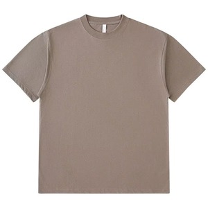 T-shirt à manches courtes et col rond pour homme, taille ample, vert uni, jersey 100% coton, vêtements décontractés - Product Image 6