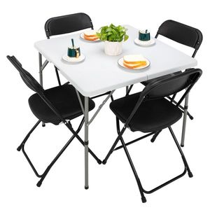 Table pliante carrée de 34 pouces, moulée par soufflage, durable et portable - Product Image 5