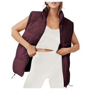 Nouvelle veste oversize pour femmes, automne-hiver, en peluche, chaude, veste unie avec poche, fermeture éclair, sans manches - Product Image 2