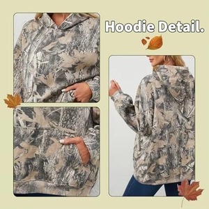 Sudadera con Capucha Extra Grande para Mujer, Diseño Sólido, Hombros Caídos, Manga Larga, Tejido de Poliéster, Ropa Casual de Invierno - Product Image 5