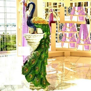Estatua de pavo real de gran tamaño para decoración de bodas, uso en exteriores e interiores - Product Image 1