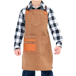 Tabliers unisexes simples à 2 poches, tablier de chef commercial, logo personnalisé, polyester/coton, usage hôtelier - Product Image 4