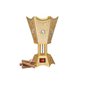 Quemador de Oud de Metal Dorado de Diseño Vintage, el Más Vendido, con Tapa, Perfecto para el Hogar, Yoga y Templos - Product Image 1