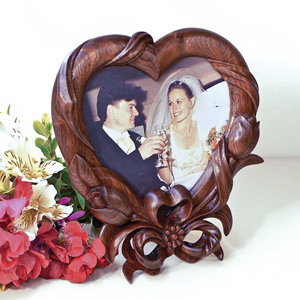 Cadres photo d'anniversaire de mariage en bois personnalisés, acheter en gros un cadre photo en bois au design personnalisé - Product Image 1