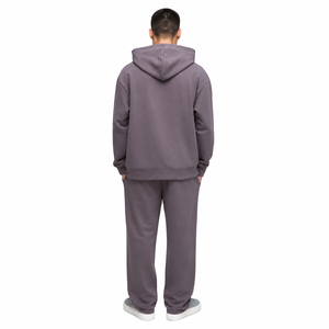 Sweat-shirt à capuche personnalisé pour homme, couleur unie, en molleton de coton, décontracté, pour l'automne, coupe classique, avec poche - Product Image 2
