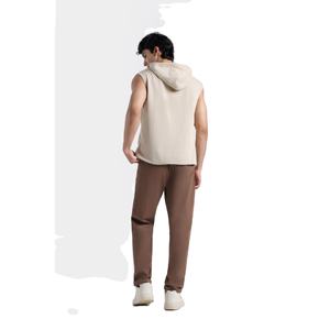 New Wholesale High Quality Thick Plain Sports Wear <b>Hoodie</b> Cotton Zip up <b>Sleeveless</b> Workout Gym <b>Sleeveless</b> <b>Hoodie</b> for <b>Men</b> - Product Image 3