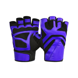 Gants de musculation et de cross-training antidérapants en cuir avec fermeture auto-agrippante, personnalisables avec logo, unisexes, pour l'extérieur, vente en gros - Product Image 3