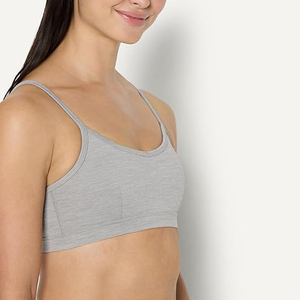 Light Heather Grey Seamless Womens Bralette Sports <b>Bra</b> <b>Thin</b> <b>Strap</b> Low Support Yoga Tops Wholesalers - Product Image 2