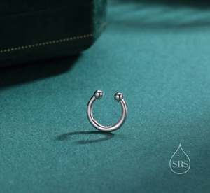 Manchette d'oreille sans perçage en argent sterling, argent, or ou or rose, simple - Product Image 2