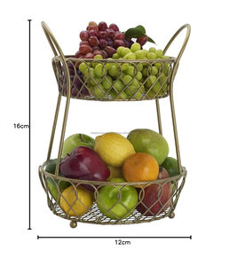 Modern Luxury Gold Metal Wire Fruit <b>Basket</b> Elegant Kitchen Storage Bowl Decorative Fruit Holder for Dining Table and Home Decor - Product Image 6