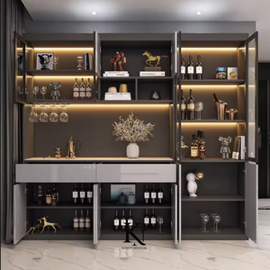 Gabinete moderno y lujoso de la mejor opción para exhibir vino y otros accesorios Gabinete de vino Sala de estar Comedor Aplicación - Product Image 3