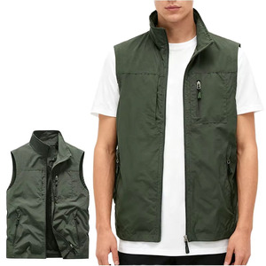 Double-sided Wear Men's Thin Zipper Large Size OEM Service Add Fleece Winter Reversible Vest Outdoor Quick-drying Breathable - Product Image 3