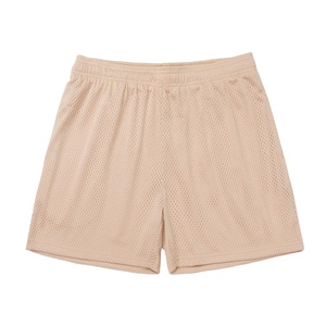 Suministro de fábrica, pantalones cortos atléticos, cómodos pantalones cortos deportivos transpirables de malla de secado rápido de verano, patrón de cintura elástica personalizado - Product Image 4