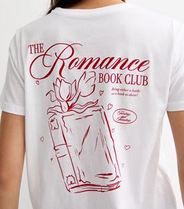 White Romance Print <b>T</b>-<b>Shirt</b> - Product Image 3