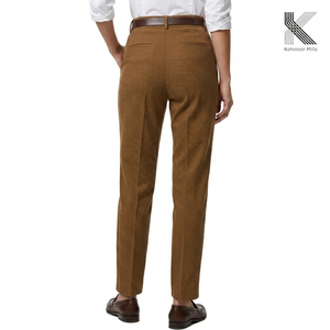 Pantalones Chinos Casuales para Mujer, Algodón Pesado con Lyocell, 420GSM, Tejido S-Twill Elástico, Proveedor Mayorista, OEM, ODM - Product Image 2