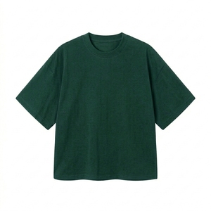 Camiseta Oversize de Algodón Orgánico 100% de Alta Calidad Hecha a Medida, Hombros Caídos, Estilo Urbano Unisex, Corte Holgado, Frente Liso - Product Image 2