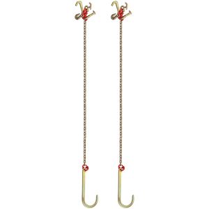 Catena di traino in acciaio legato 5/16 x 10 piedi con 2 ganci a J G70, capacità 9260 libbre - Product Image 1