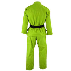 Kimono de BJJ Vert 100% Coton Léger Respirant Unisexe Adulte Coupe Personnalisée Impression Numérique Logo Avant Positionné pour la Lutte - Product Image 4