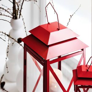 Farol de Hierro Resistente con Paneles de Vidrio, Color Personalizado, para Decoración del Hogar en Navidad, Pascua, Cumpleaños y San Valentín - Product Image 4