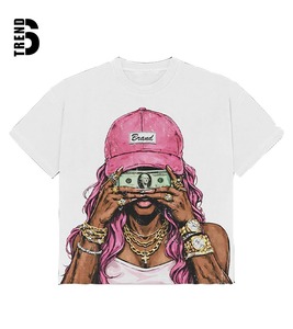 T-shirt unisexe 100% coton tricoté à col rond, mode streetwear d'été, imprimé en sérigraphie, manches courtes, coupe classique, séchage rapide - Product Image 3