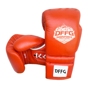 Guantes de Boxeo Profesionales Dawnforce Fight Gears, de Cuero con Cordones, Absorbentes de Humedad, Rojos, para Entrenamiento de Adultos - Product Image 4