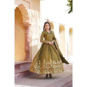 LIKSHA PREMIUM READYMADE ROBE AVEC SET-LC-1091 DUPATTA - Product Image 4