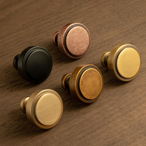 <b>Retro</b> Brushed Brass Ball <b>Cabinet</b> Knobs Vintage Kitchen Drawer Pulls Classic Furniture Door Hardware - Product Image 1