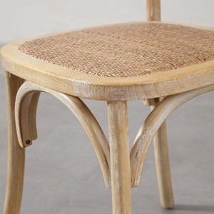 Chaise de salle à manger en teck écologique avec revêtement en cuir vert olive, dossier incurvé, style intemporel européen moderne du milieu du siècle - Product Image 4